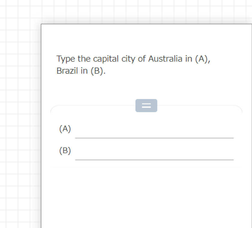 New line in Quiz sentence