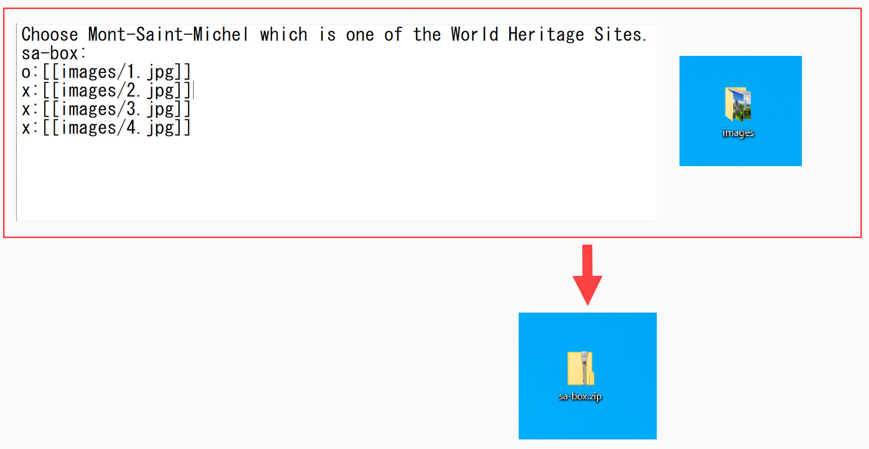 Create a picture quiz
