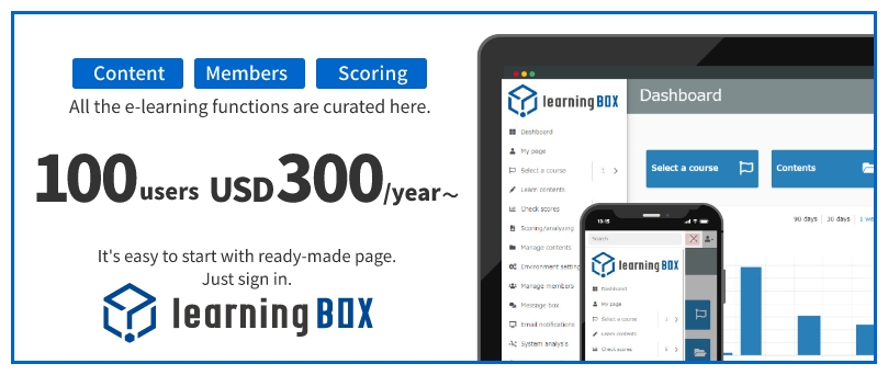 E-learning system learningBOX