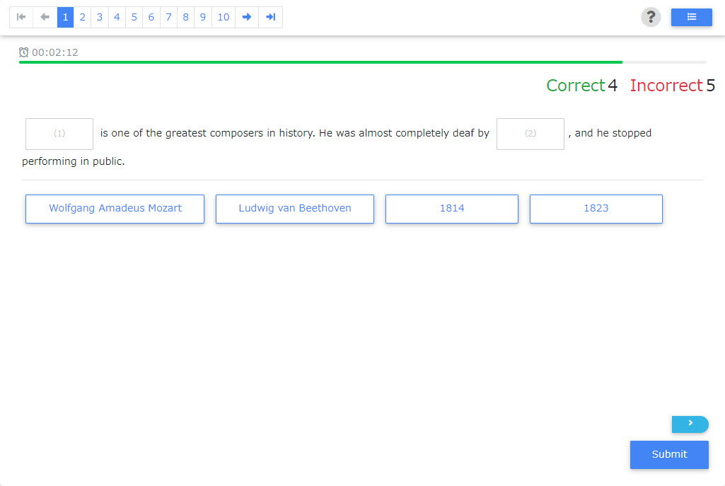 Quiz format