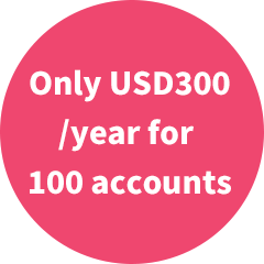 From 33,000 yen per year for 100 people